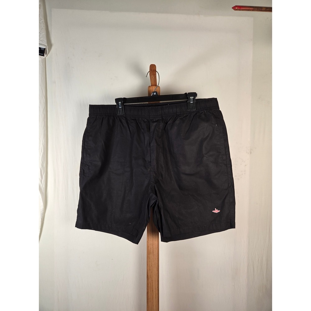CRFT by Maki Mens Black Elastic Waist Drawstring Casual Shorts Size XL Logo